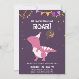 Invitation Fête des 3 ans : Patauge et Hurle