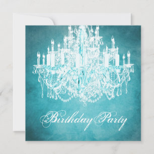 Invitation Fête des 40 ans d'une femme Lustre Vintage