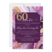 Fête des 60 ans en Agate Rose Moderne Espagnole