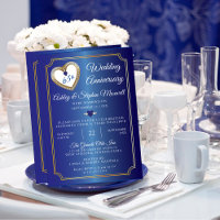 Fête des 65 ans de mariage Diamant Spinelle Bleu