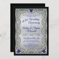 Fête des 65 ans de mariage : Diamant Spinelle Bleu