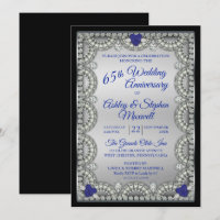 Fête des 65 ans de mariage Spinelle Bleu Diamant