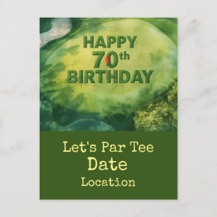 Invitation fête des 70 ans de golf par Tee de dépa