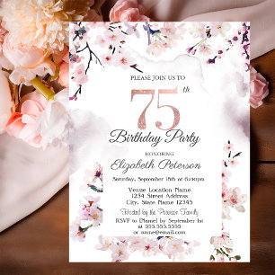 Invitation Fête des 75 ans de la Fleur de Cerisier 