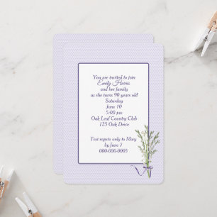 Invitation Fête des 90 ans Cœurs et Muguet