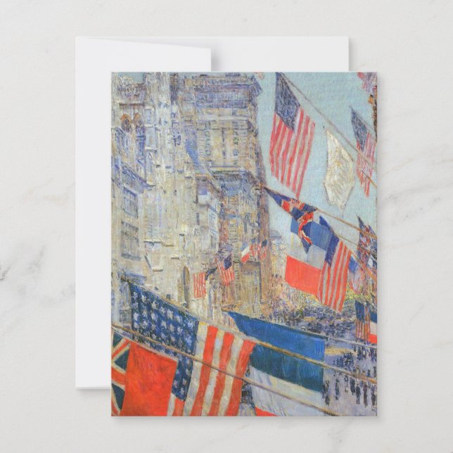Invitation Fête des Alliés, mai 1917 par Childe Hassam, Art V (Devant)