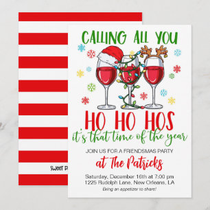 Invitation Fête des amis de Noël