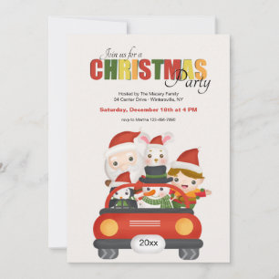 Invitation Fête des amis de Noël