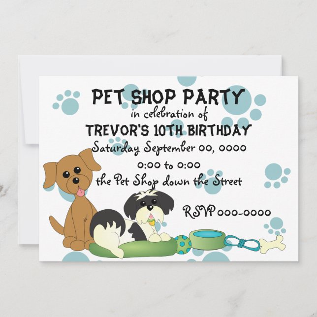 Invitation Fête des animaux (Devant)