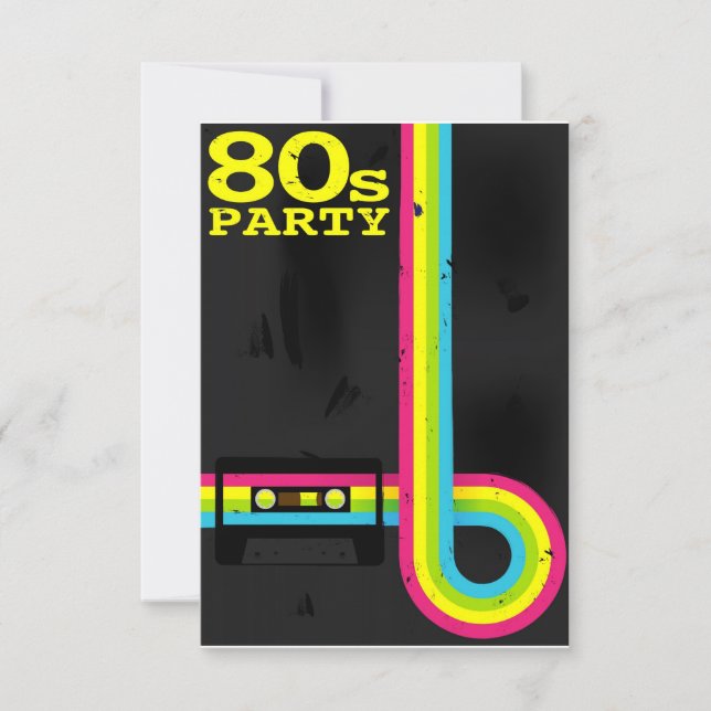 Invitation fête des années 80 (Devant)