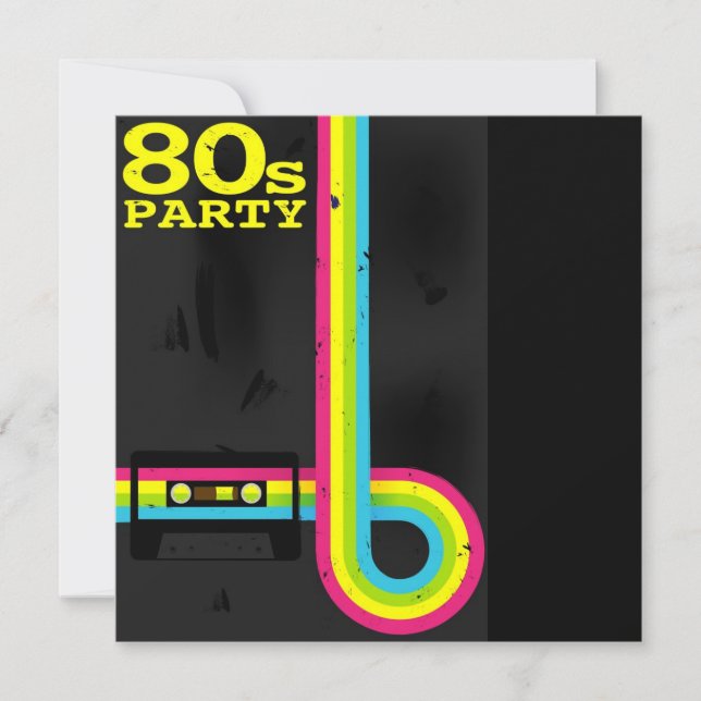 Invitation  Fête des années 80 (Devant)