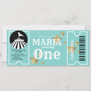 Invitation Fête des billets d'anniversaire des étoiles de cir