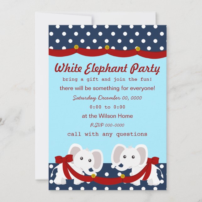 Invitation Fête des éléphants blancs (Devant)