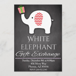 Invitation Fête des éléphants blancs de Noël