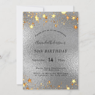 Invitation Fête des étoiles d'or d'argent