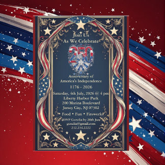 Invitation Fête des Étoiles et des Bandes pour le 250e Annive