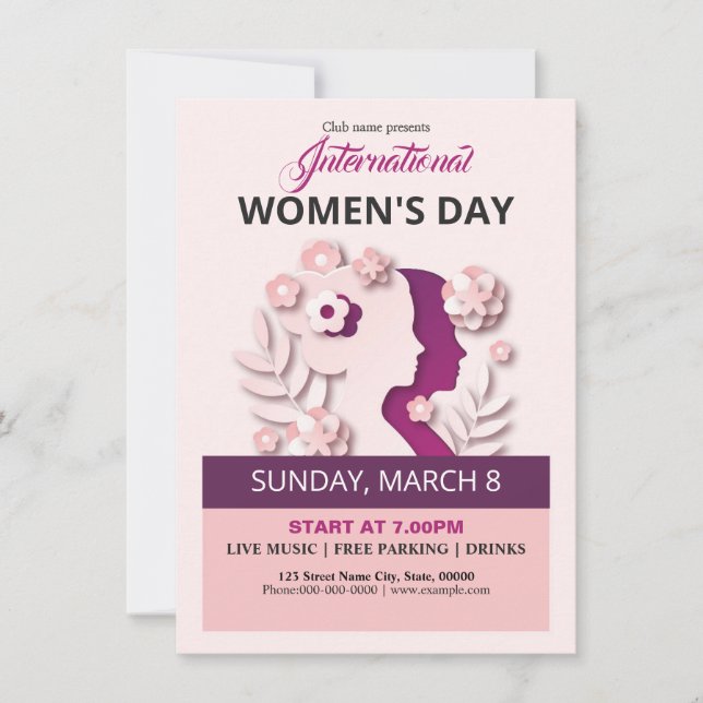 Invitation Fête des femmes Circulaire (Devant)