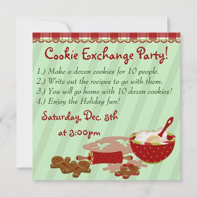 Invitation Fête des fêtes de Cookie (Devant)