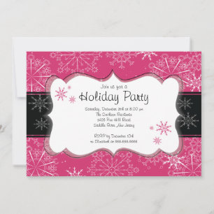 Invitation Fête des fêtes de Fête des Pink & Black