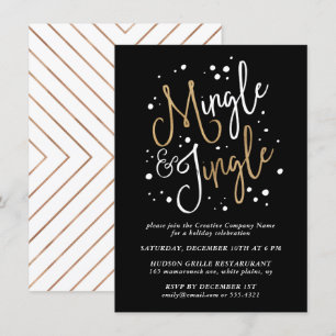 Invitation Fête des fêtes de Mingle & Jingle d'entreprise mod