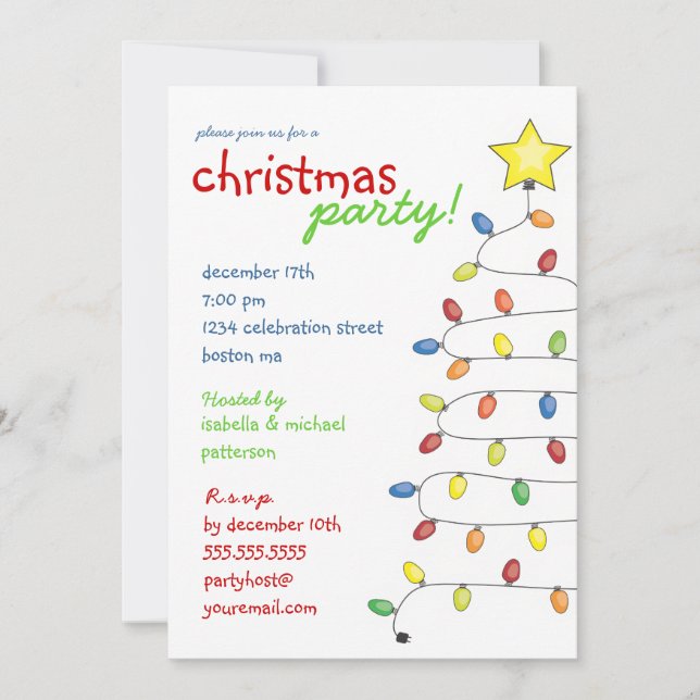 Invitation Fête des Fêtes de Noël (Devant)