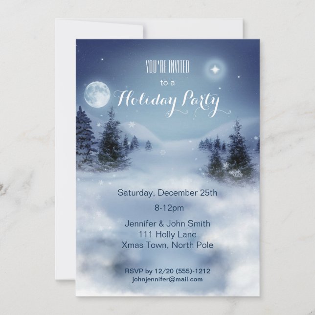 Invitation Fête des Fêtes de Noël des Wonderland (Devant)