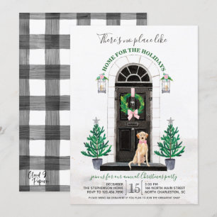 Invitation Fête des fêtes des Retriever du Labrador du Labora