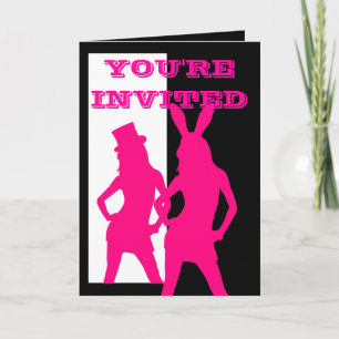 Invitation Fête des filles roses