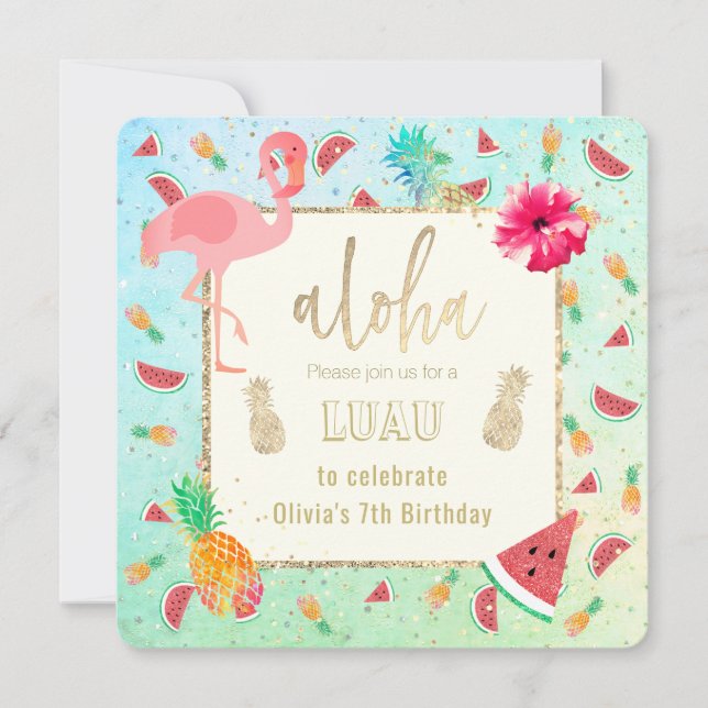 Invitation fête des luau (Devant)