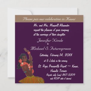 Invitation Fête des Mariages hawaïens