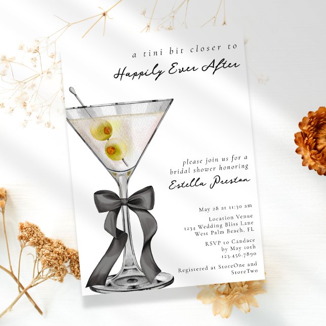 Invitation Fête des mariées à cocktails moderne Simple Dirty  (Créateur téléchargé)