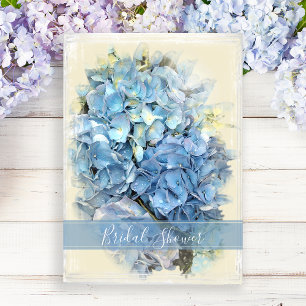 Invitation Fête des mariées à fleurs Blue Hydrangea