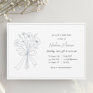 Invitation Fête des mariées à la main fanée et à l'arc