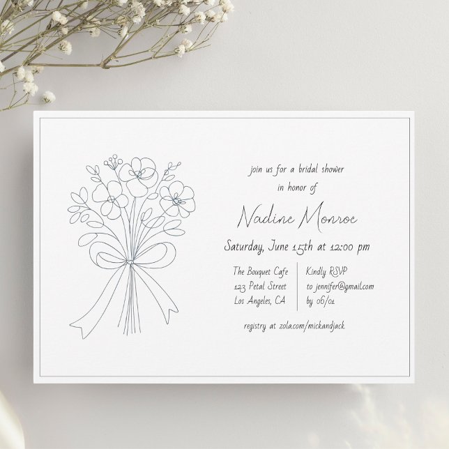 Invitation Fête des mariées à la main fanée et à l'arc (Créateur téléchargé)