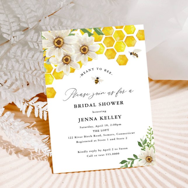 Invitation Fête des mariées à l'abeille, à l'abeille de miel  (Créateur téléchargé)