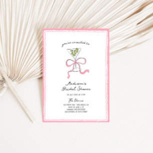 Invitation Fête des mariées à main irky Martini Bow