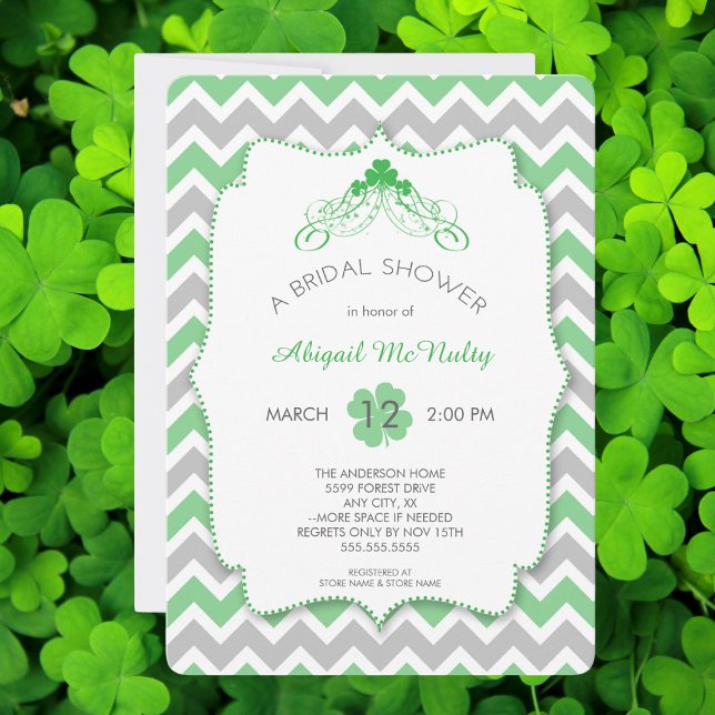 Invitation Fête des mariées à thème de la Saint Patrick, giro (Créateur téléchargé)