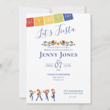 Invitation Fête des mariées à thème mexicain