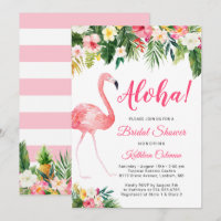 Fête des mariées Aloha Luau Flamant rose tropical 