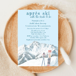 Invitation Fête des mariées Apres Ski Winter Mountain Waterco