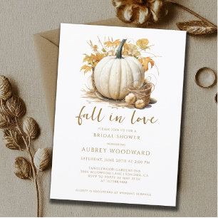 Invitation Fête des mariées Automne Rustique Citrouille