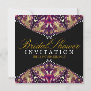 Invitation Fête des mariées Batik Gold+Bourgogne m