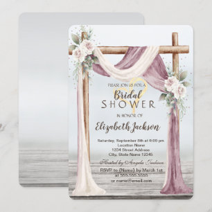Invitation Fête des mariées Beach Arbor