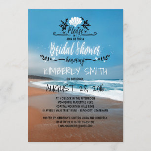 Invitation Fête des mariées Blue Beach