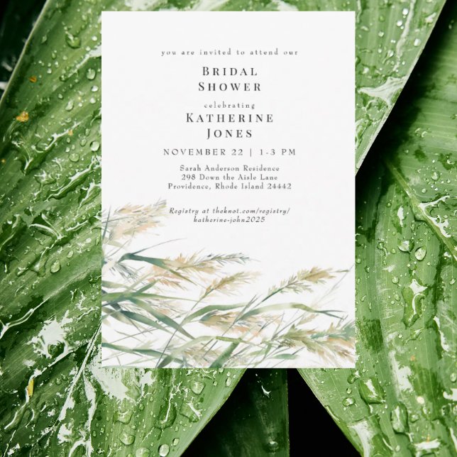 Invitation Fête des mariées Boho Grass (Créateur téléchargé)