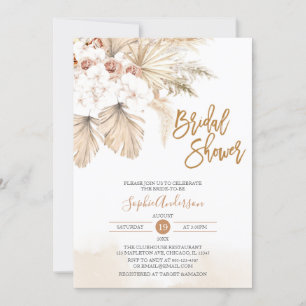 Invitation Fête des mariées Boho Pampas Grass du désert