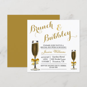 Invitation Fête des mariées Bubbly & Brunch