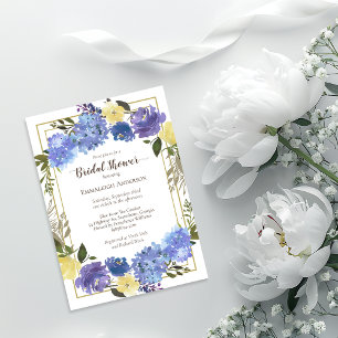 Invitation Fête des mariées Carolina Classic Bleu Floral