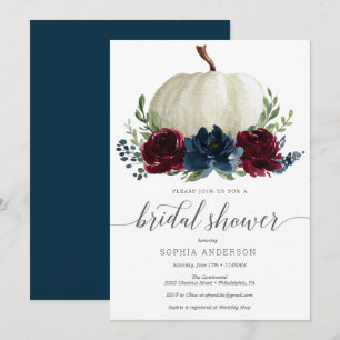 Invitation Fête des mariées Citrouille de la marin