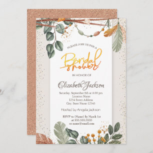 Invitation Fête des mariées Confetti Boho